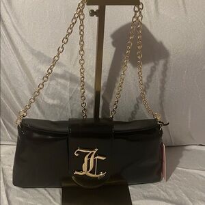 Juicy Couture Black and Gold Chain Shoulder Bag New With Tags